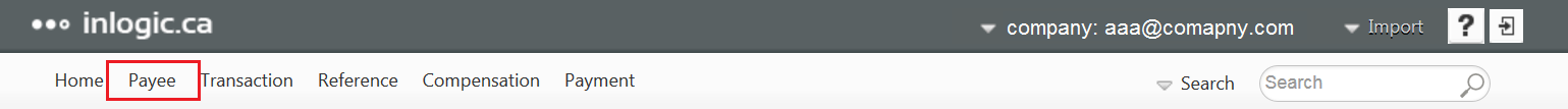 Click Payee to Visit Payee Detail Page