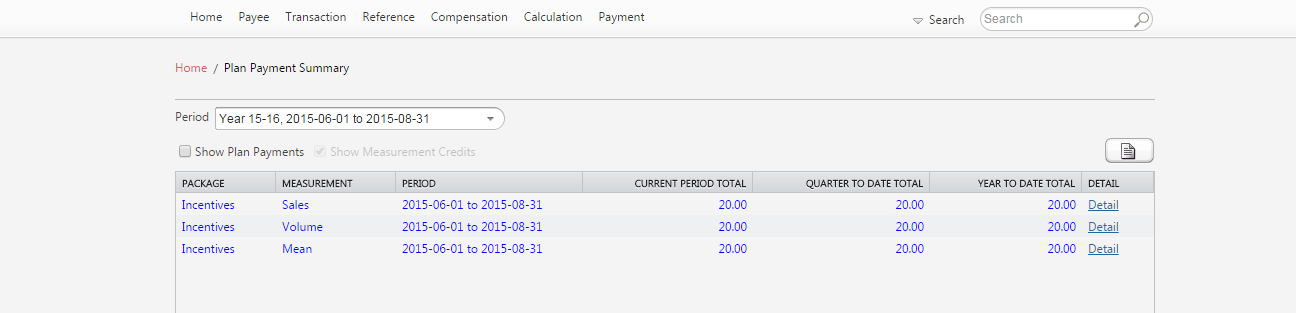 Review Credits Earned Associated with Each Plan