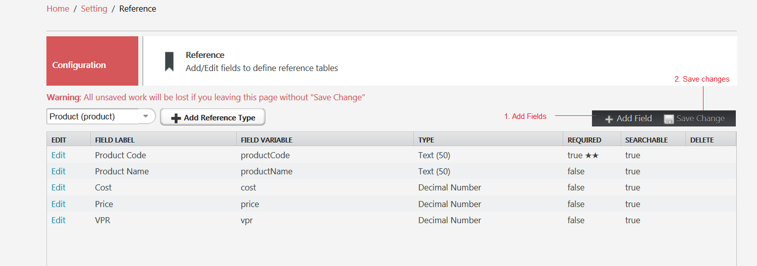 Add Necessary Fields